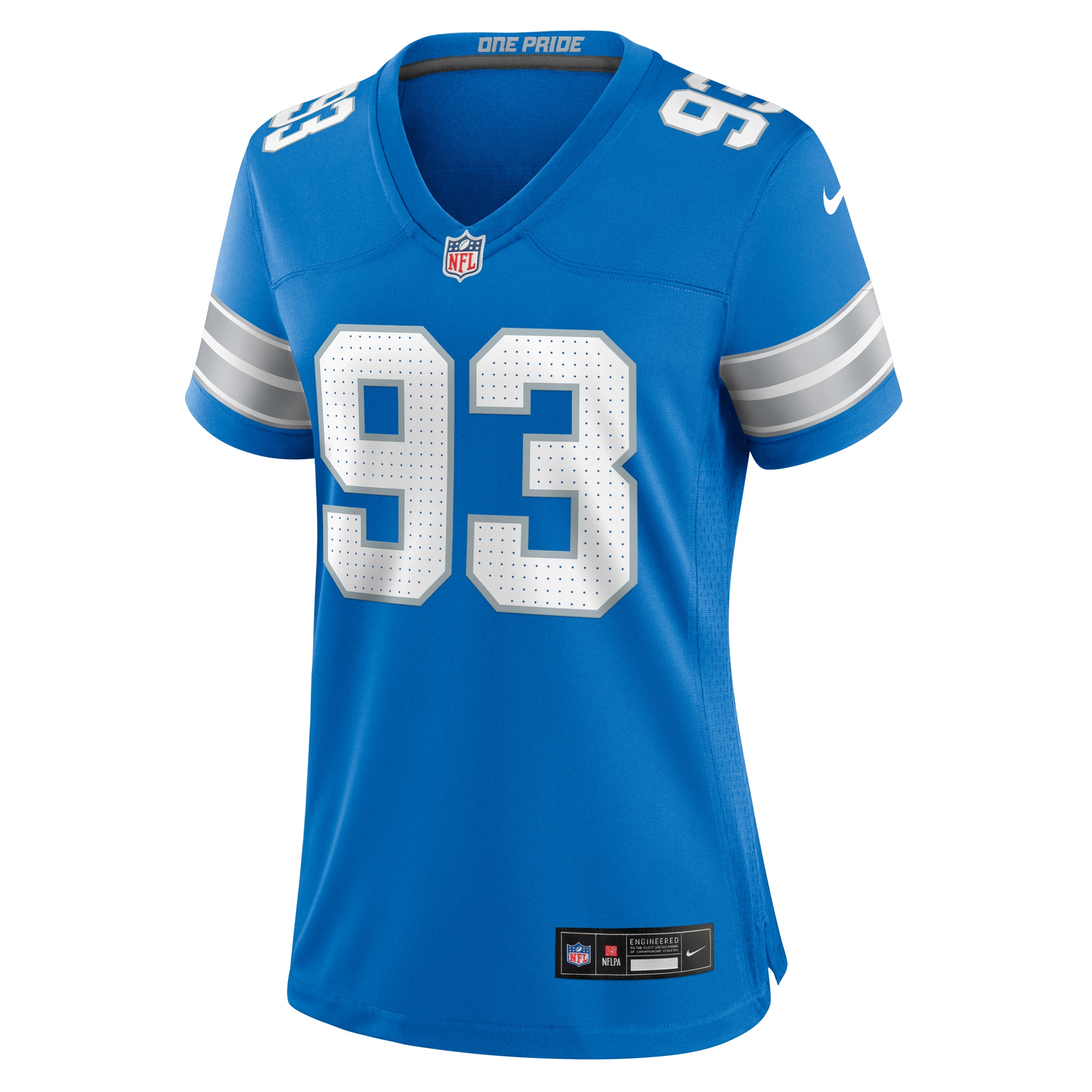 Women's Detroit Lions Josh Paschal Blue Team Game Jersey JS6578 nicesnker - Image 2