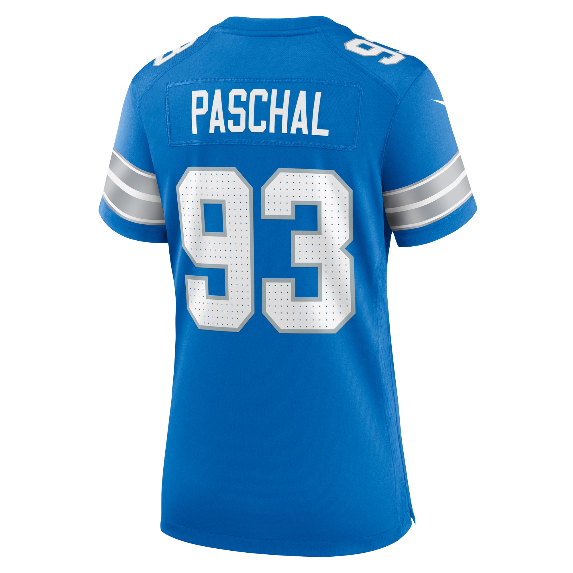 Women's Detroit Lions Josh Paschal Blue Team Game Jersey JS6578 nicesnker - Image 3