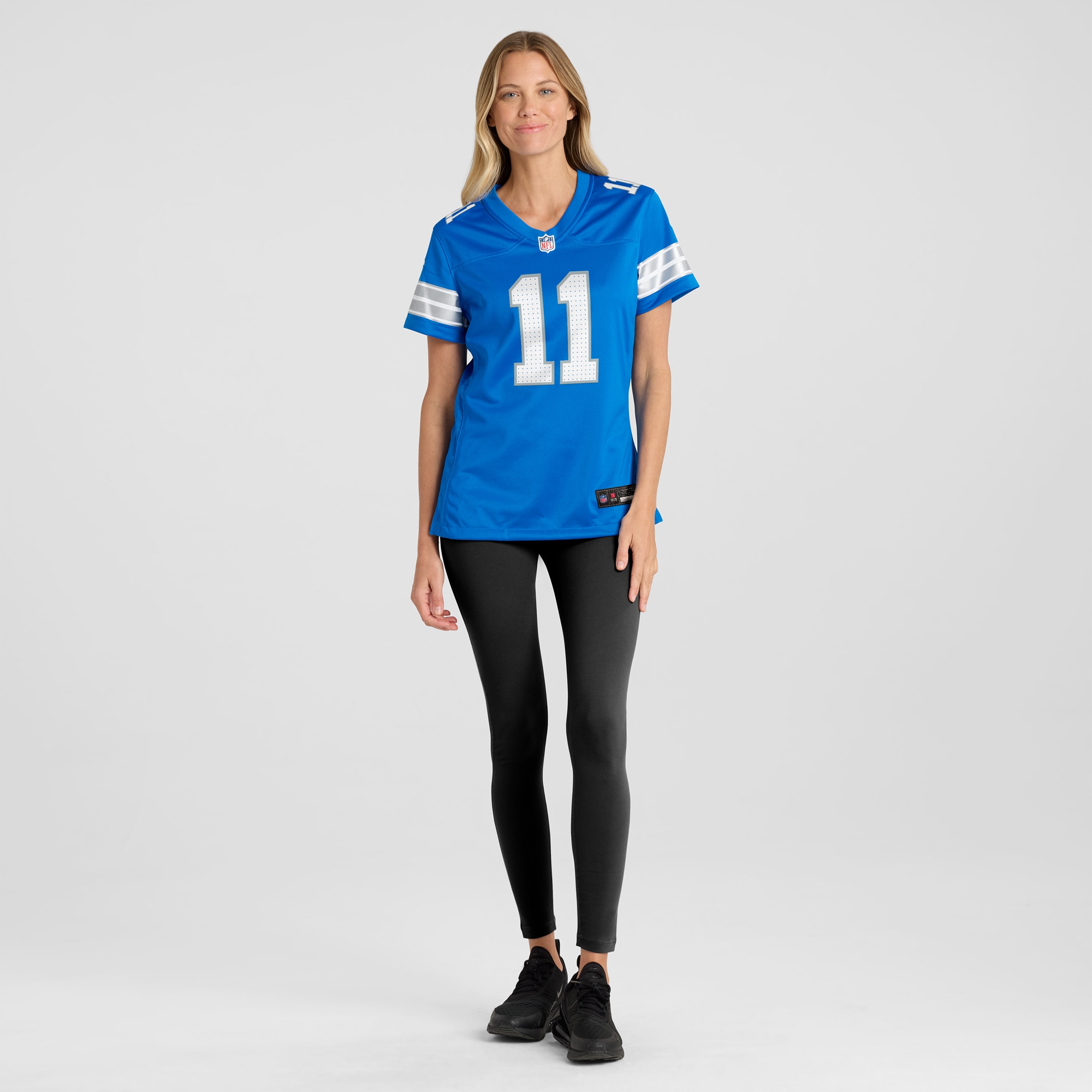 Women's Detroit Lions Kalif Raymond Blue Team Game Jersey JS6384 nicesnker - Image 4