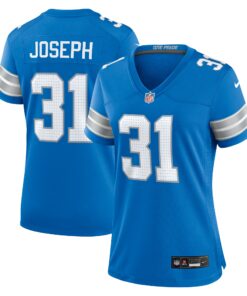 Women's Detroit Lions Kerby Joseph Blue Team Game Jersey JS5735 nicesnker