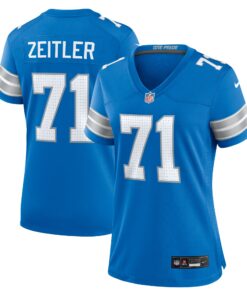 Women's Detroit Lions Kevin Zeitler Blue Game Jersey JS9669 nicesnker