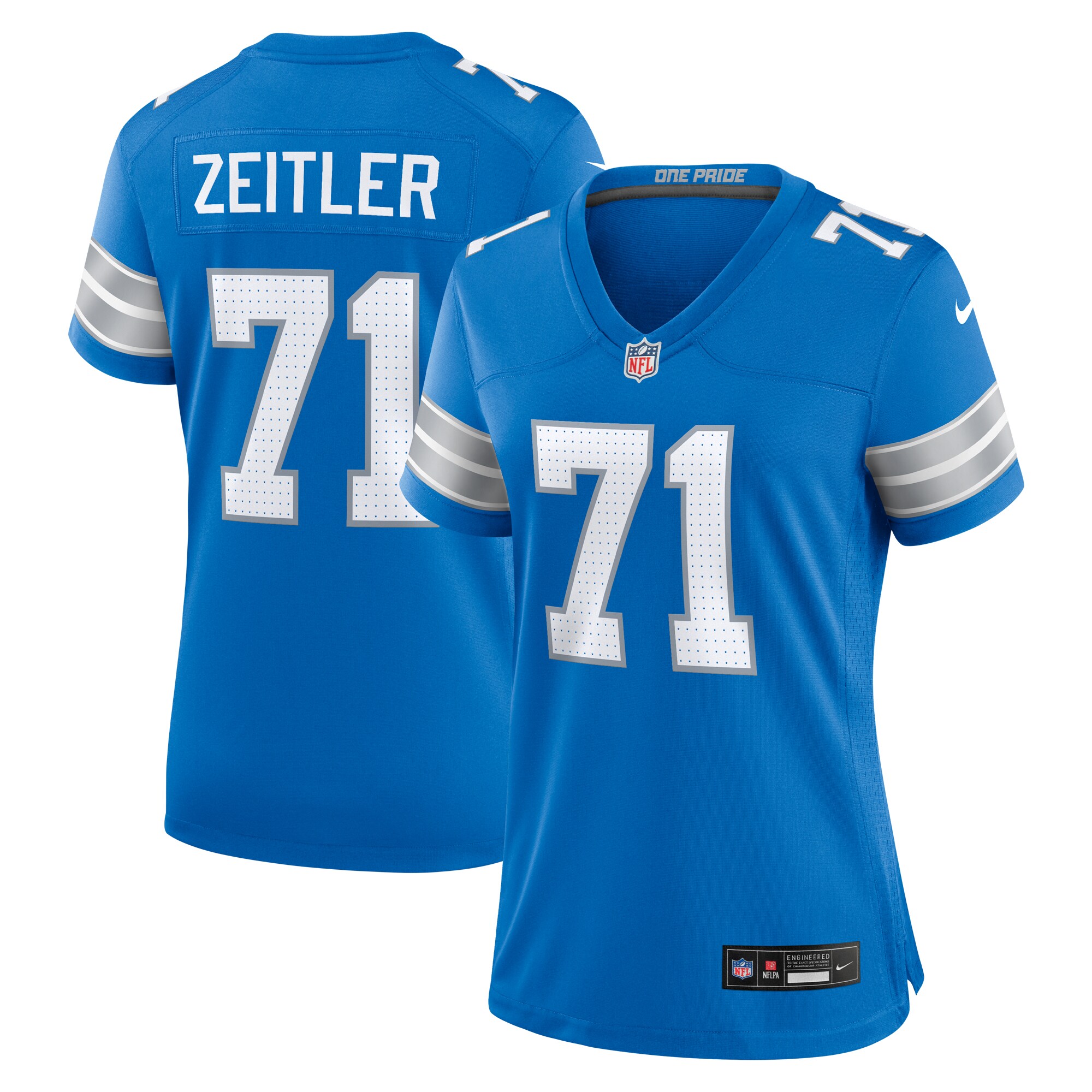 Women's Detroit Lions Kevin Zeitler Blue Game Jersey JS9669 nicesnker