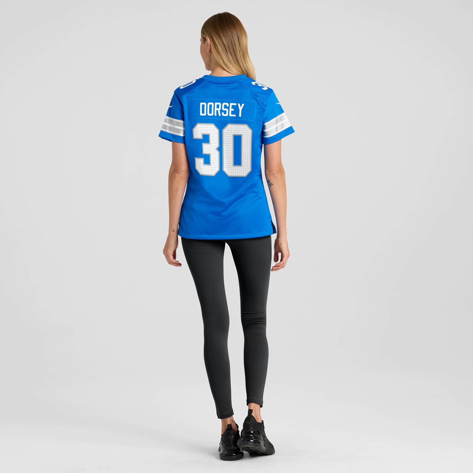 Women's Detroit Lions Khalil Dorsey Blue Team Game Jersey JS4403 nicesnker - Image 5