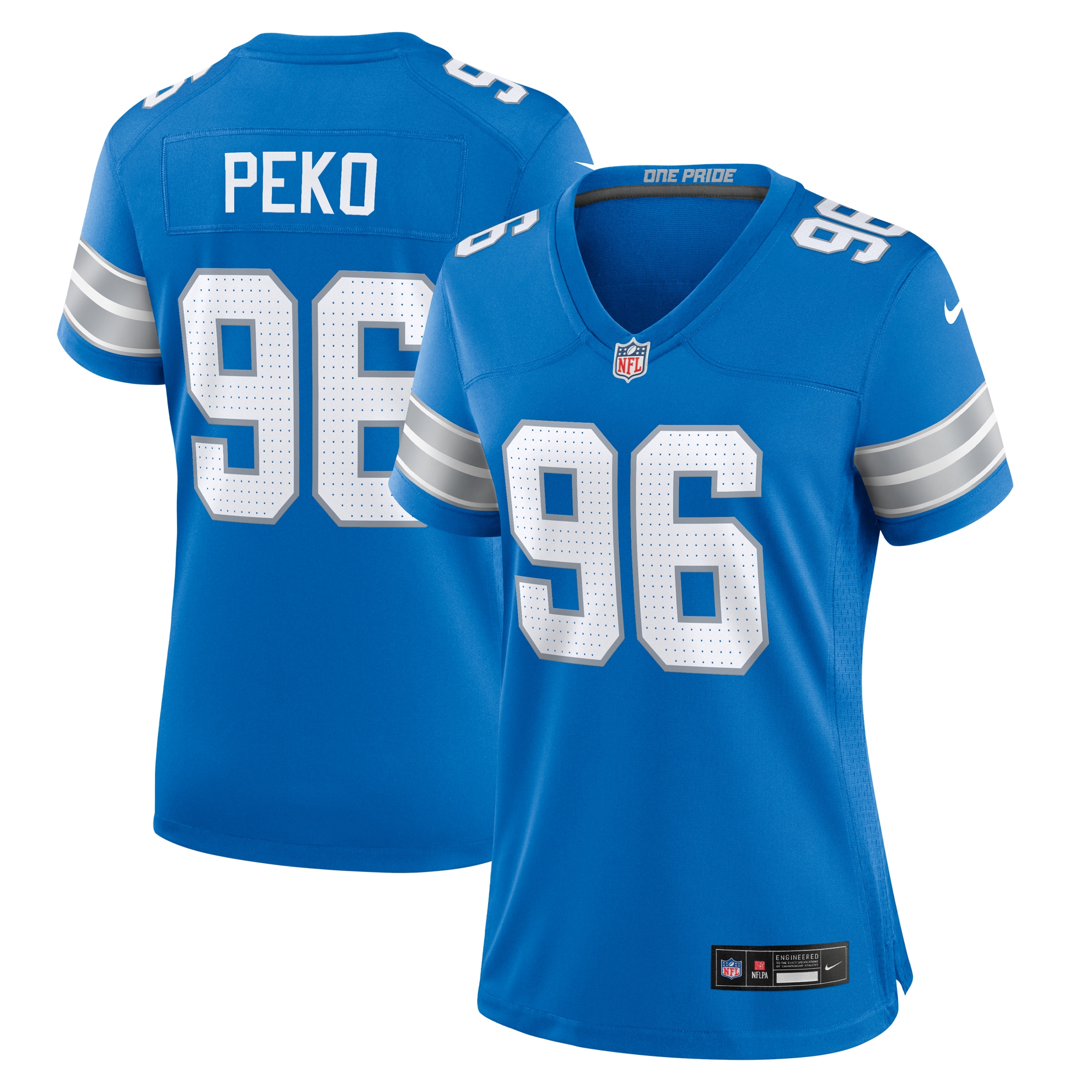 Women's Detroit Lions Kyle Peko Blue Game Jersey JS9390 nicesnker