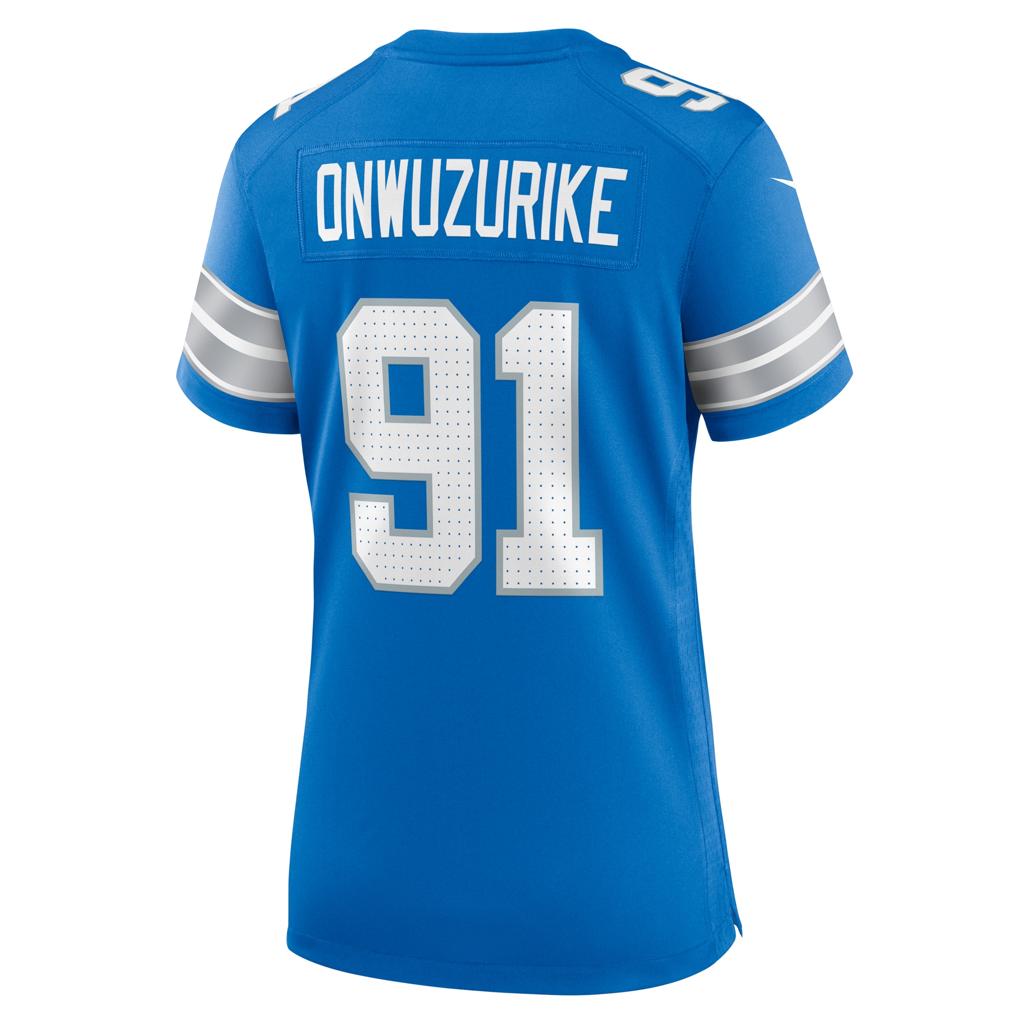 Women's Detroit Lions Levi Onwuzurike Blue Team Game Jersey JS5306 nicesnker - Image 3