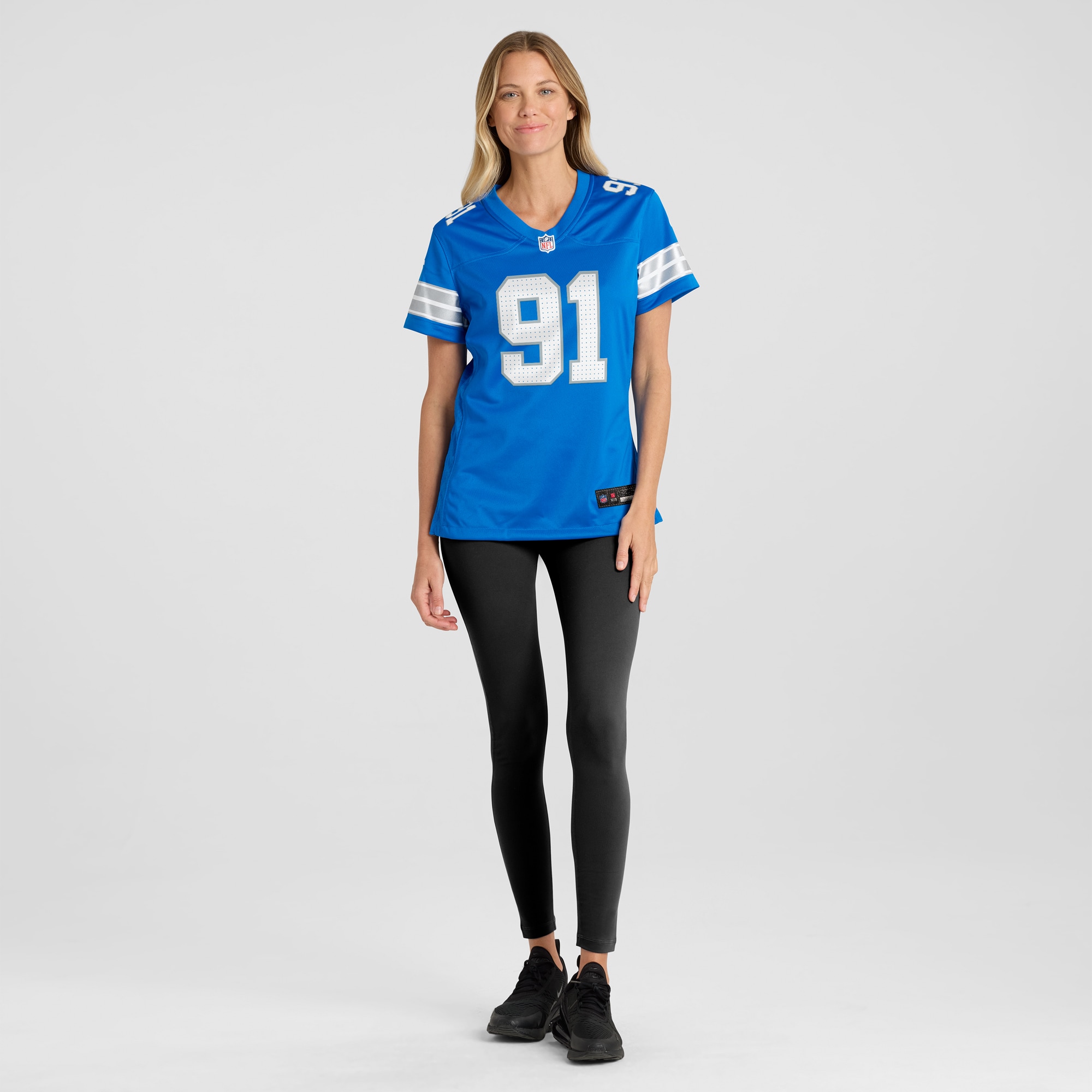 Women's Detroit Lions Levi Onwuzurike Blue Team Game Jersey JS5306 nicesnker - Image 4