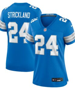 Women's Detroit Lions Loren Strickland Blue Team Game Jersey JS7758 nicesnker