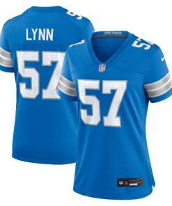 Women's Detroit Lions Nate Lynn Blue Game Jersey JS6932 nicesnker
