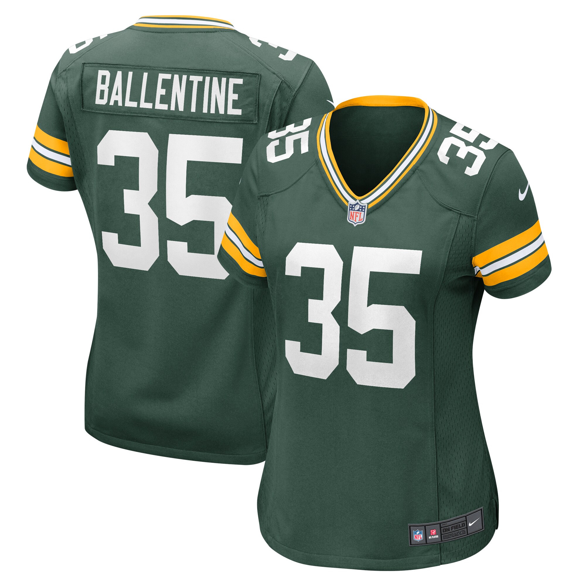 Women's Green Bay Packers Corey Ballentine Green Home Game Player Jersey JS8473 nicesnker