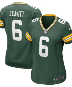 Women's Green Bay Packers Dallin Leavitt Green Game Player Jersey JS9715 nicesnker