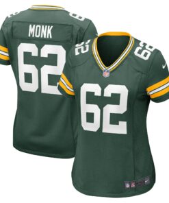 Women's Green Bay Packers Jacob Monk Green Game Jersey JS8482 nicesnker