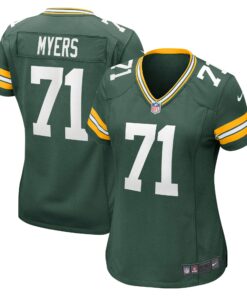 Women's Green Bay Packers Josh Myers Green Game Jersey JS7560 nicesnker