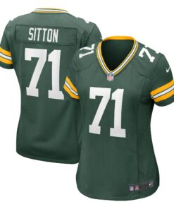 Women's Green Bay Packers Josh Sitton Green Retired Game Jersey JS8711 nicesnker