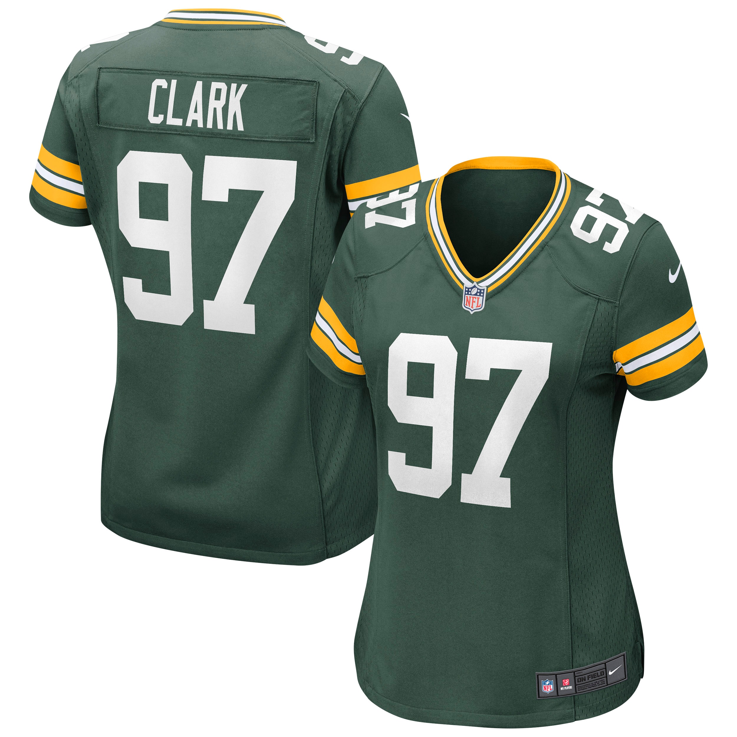 Women's Green Bay Packers Kenny Clark Green Game Jersey JS8262 nicesnker