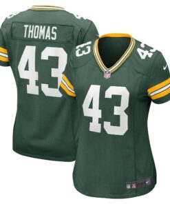 Women's Green Bay Packers Kiondre Thomas Green Game Player Jersey JS3179 nicesnker