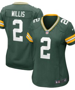 Women's Green Bay Packers Malik Willis Green Game Jersey JS1358 nicesnker