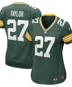 Women's Green Bay Packers Patrick Taylor Green Game Player Jersey JS9292 nicesnker