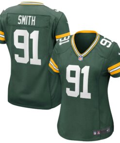 Women's Green Bay Packers Preston Smith Green Game Jersey JS8235 nicesnker