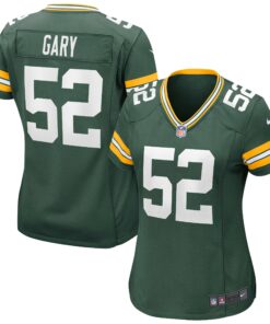 Women's Green Bay Packers Rashan Gary Green Game Jersey JS4585 nicesnker