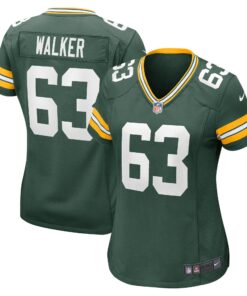 Women's Green Bay Packers Rasheed Walker Green Player Game Jersey JS6856 nicesnker