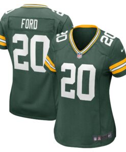Women's Green Bay Packers Rudy Ford Green Game Player Jersey JS4369 nicesnker