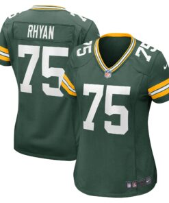 Women's Green Bay Packers Sean Rhyan Green Player Game Jersey JS8160 nicesnker