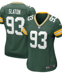Women's Green Bay Packers T.J. Slaton Green Game Jersey JS4840 nicesnker