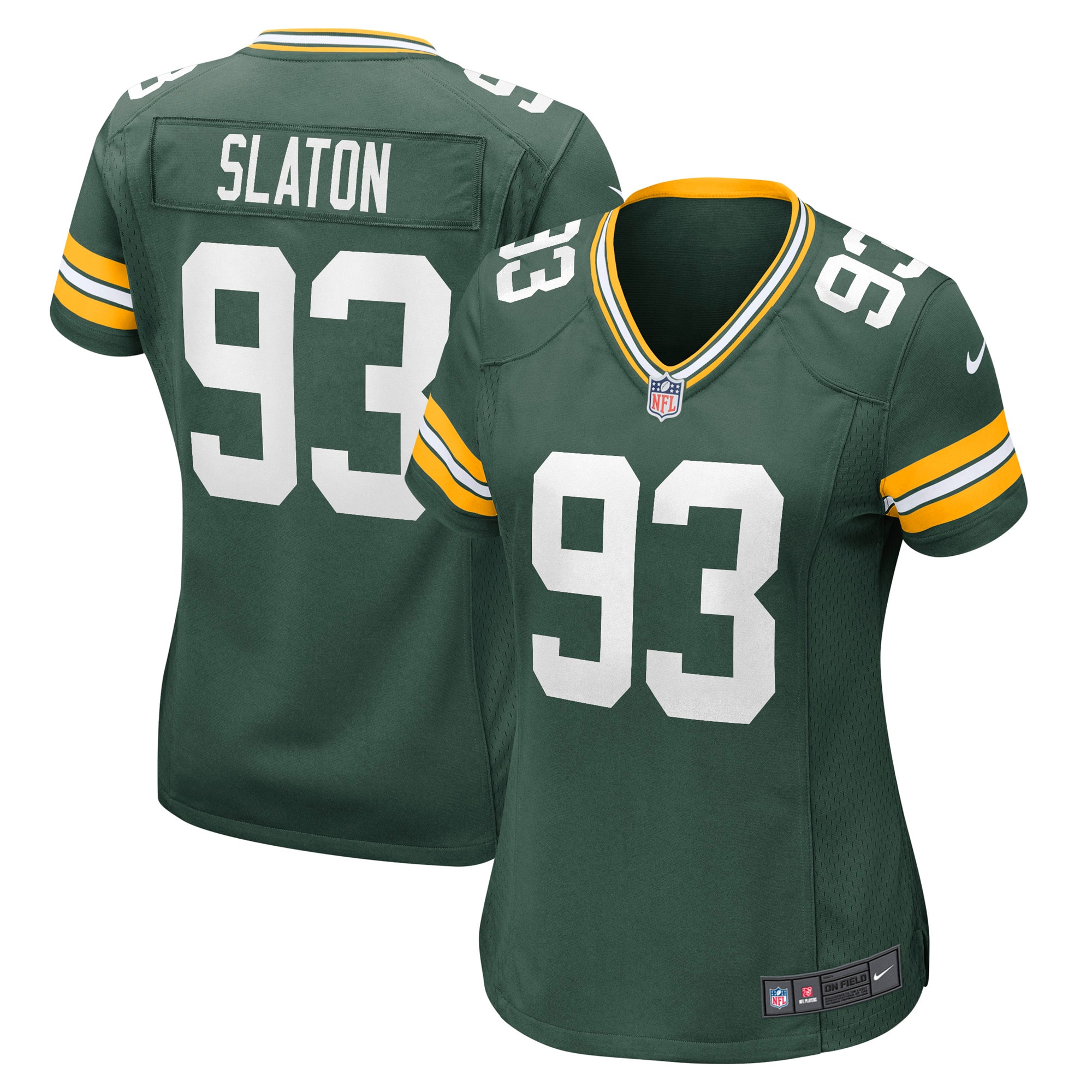 Women's Green Bay Packers T.J. Slaton Green Game Jersey JS4840 nicesnker