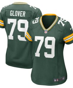 Women's Green Bay Packers Travis Glover Green Game Jersey JS8530 nicesnker