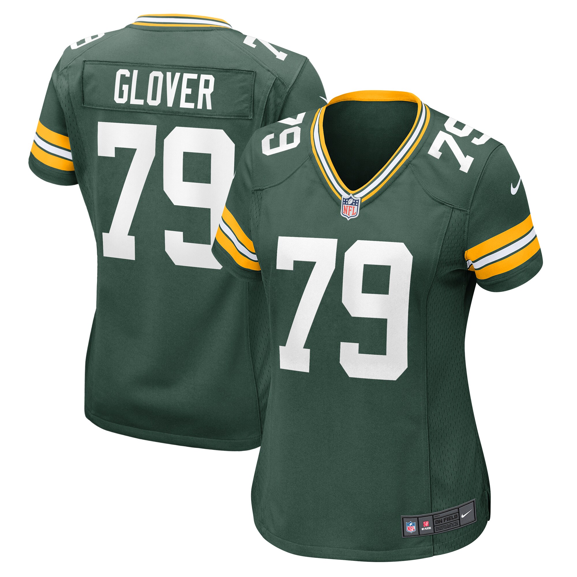 Women's Green Bay Packers Travis Glover Green Game Jersey JS8530 nicesnker