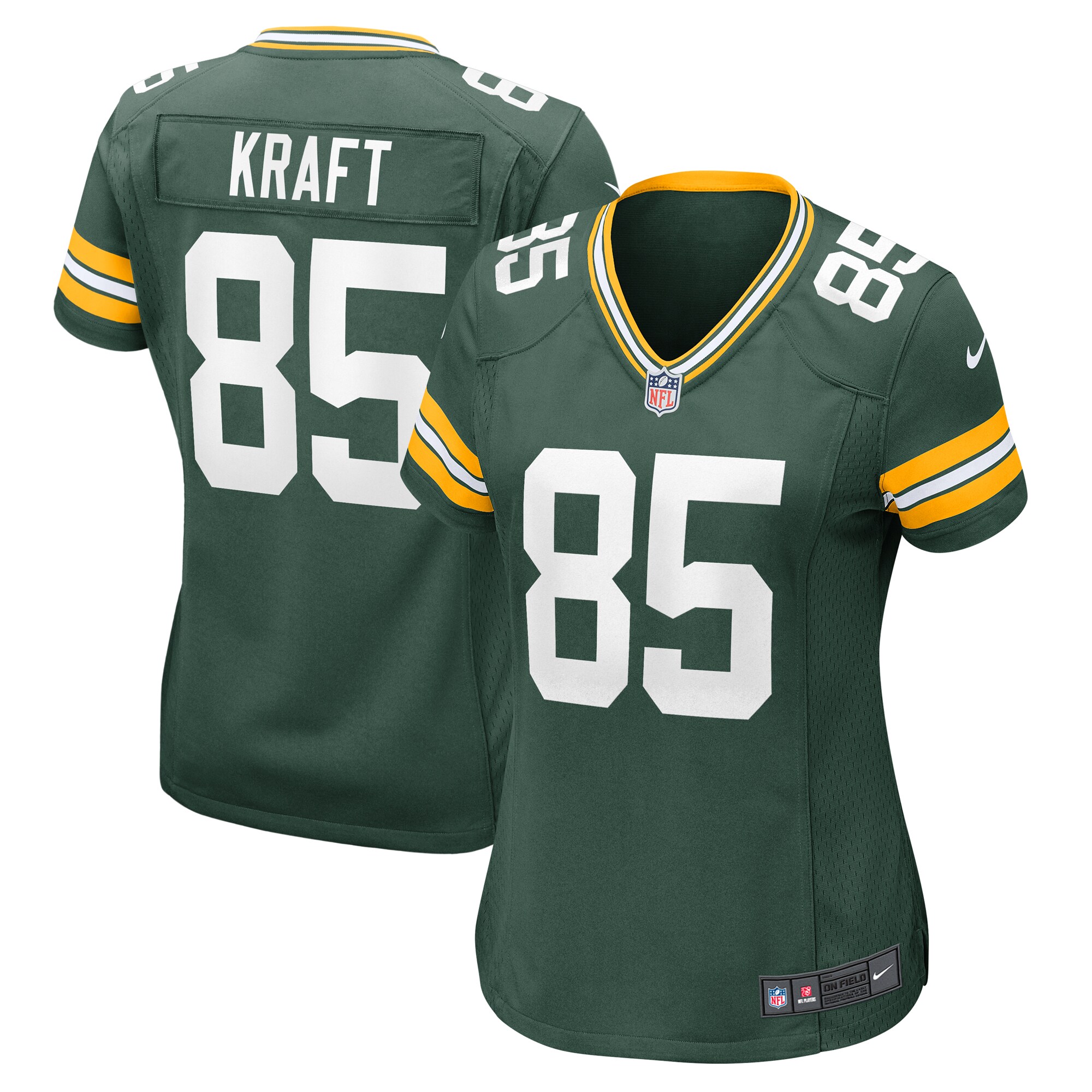 Women's Green Bay Packers Tucker Kraft Green Game Jersey JS8108 nicesnker