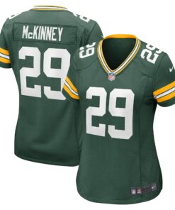 Women's Green Bay Packers Xavier McKinney Green Team Game Jersey JS6576 nicesnker