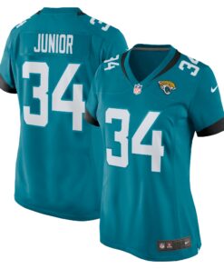Women's Gregory Junior Jacksonville Jaguars Teal Game Player Jersey JS7873 nicesnker