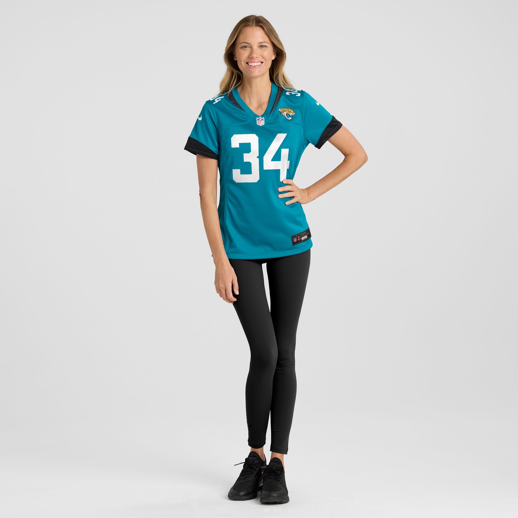 Women's Gregory Junior Jacksonville Jaguars Teal Game Player Jersey JS7873 nicesnker - Image 4