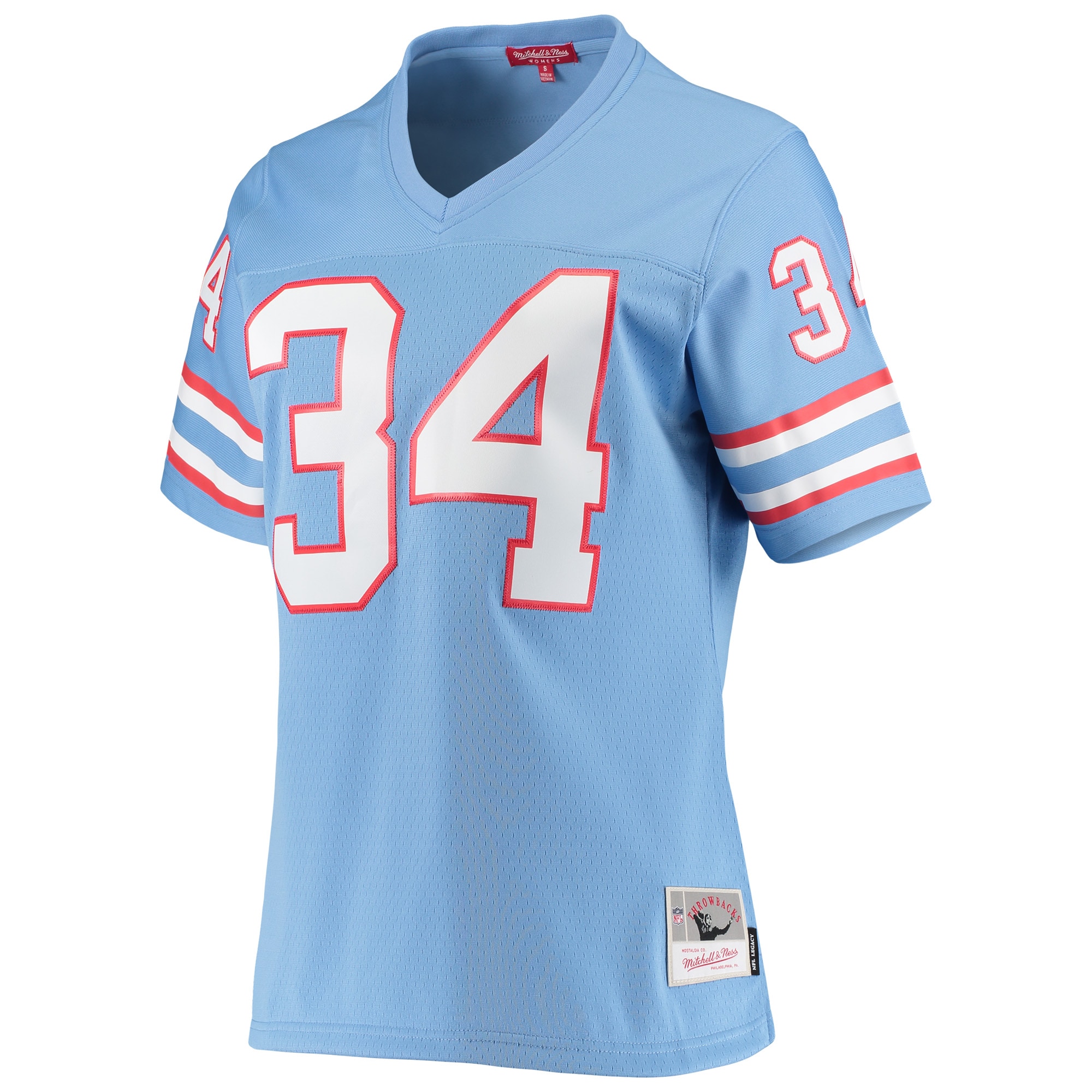 Women's Houston Oilers Earl Campbell Mitchell & Ness Light Blue 1980 Legacy Jersey JS6336 nicesnker - Image 2