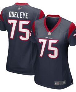 Women's Houston Texans Adedayo Odeleye Navy Game Player Jersey JS3144 nicesnker