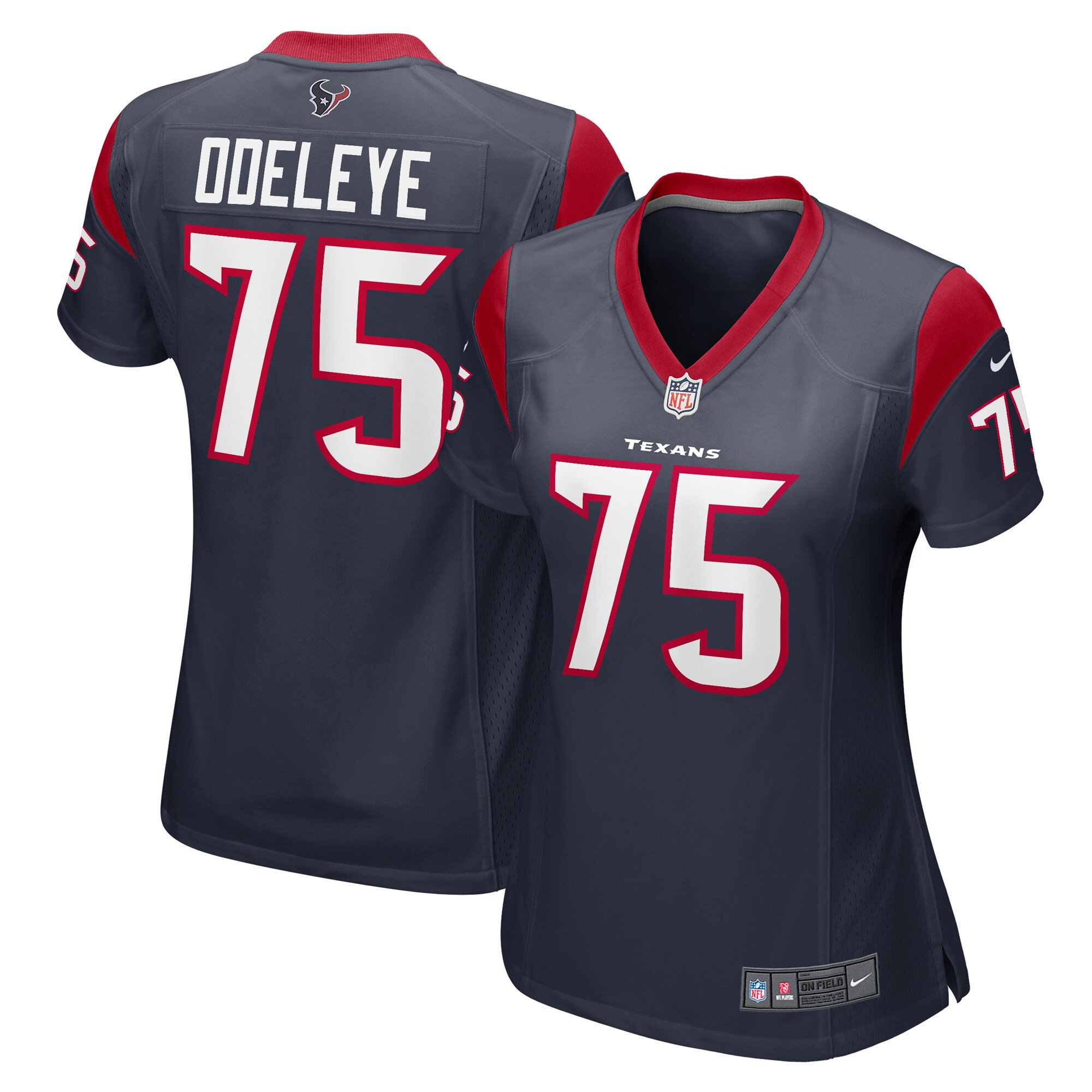 Women's Houston Texans Adedayo Odeleye Navy Game Player Jersey JS3144 nicesnker