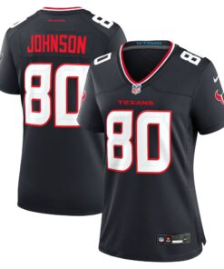 Women's Houston Texans Andre Johnson Navy Team Retired Player Game Jersey JS5353 nicesnker