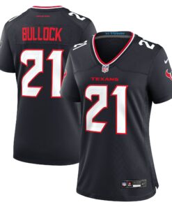 Women's Houston Texans Calen Bullock Navy Team Game Jersey JS3878 nicesnker