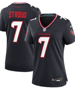 Women's Houston Texans C.J. Stroud Navy Game Jersey JS2507 nicesnker