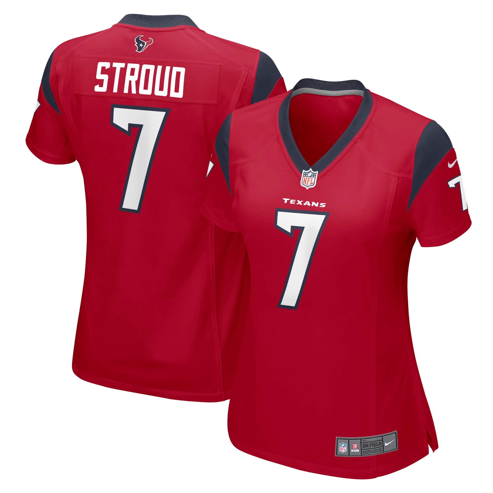 Women's Houston Texans C.J. Stroud Red Game Jersey JS7332 nicesnker