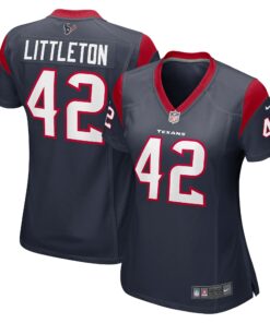 Women's Houston Texans Cory Littleton Navy Women's Team Color Jersey JS4041 nicesnker