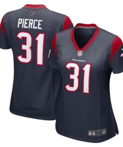Women's Houston Texans Dameon Pierce Navy Game Player Jersey JS3732 nicesnker