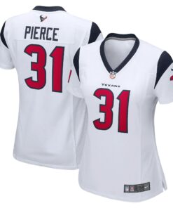 Women's Houston Texans Dameon Pierce White Game Player Jersey JS5638 nicesnker