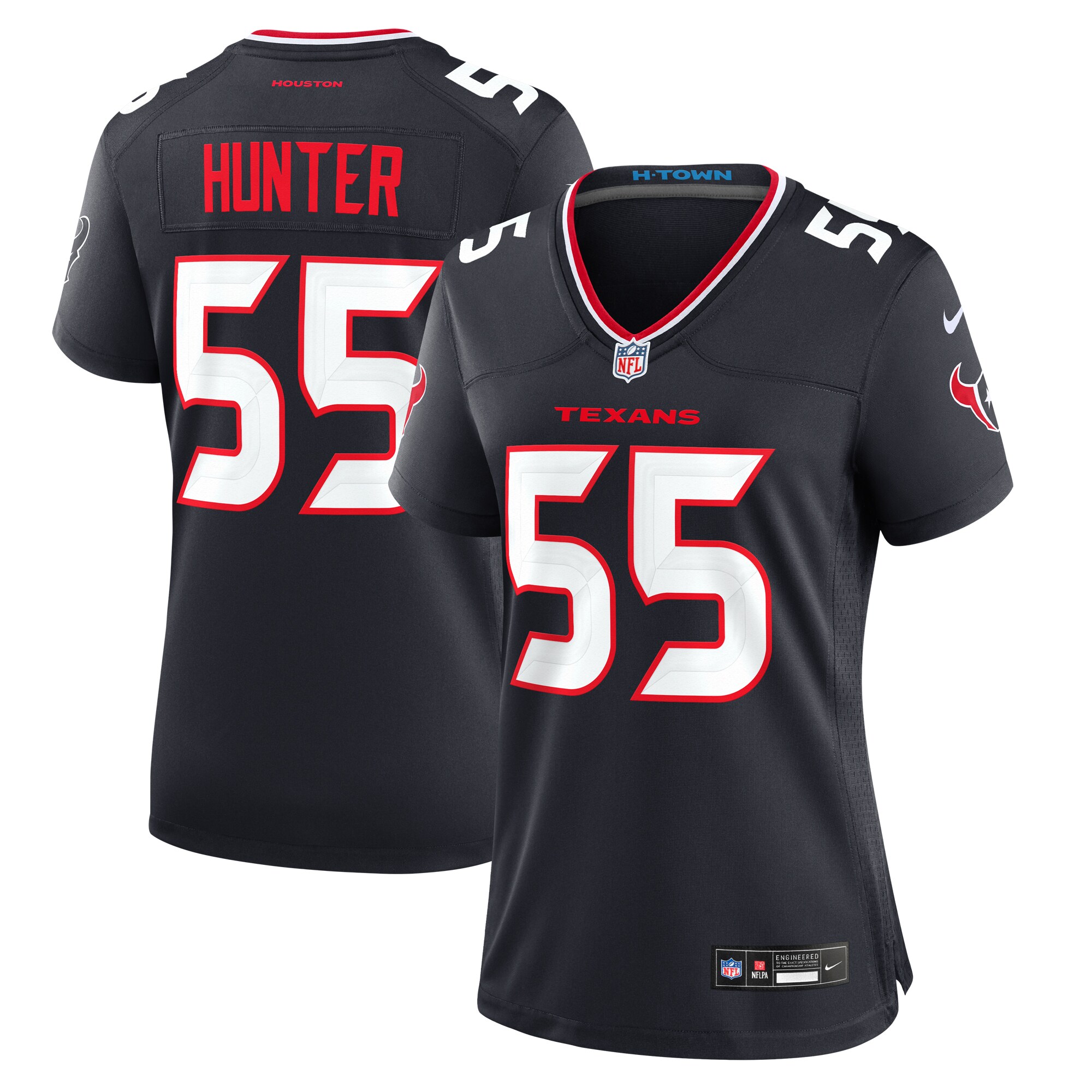 Women's Houston Texans Danielle Hunter Navy Team Game Jersey JS8828 nicesnker