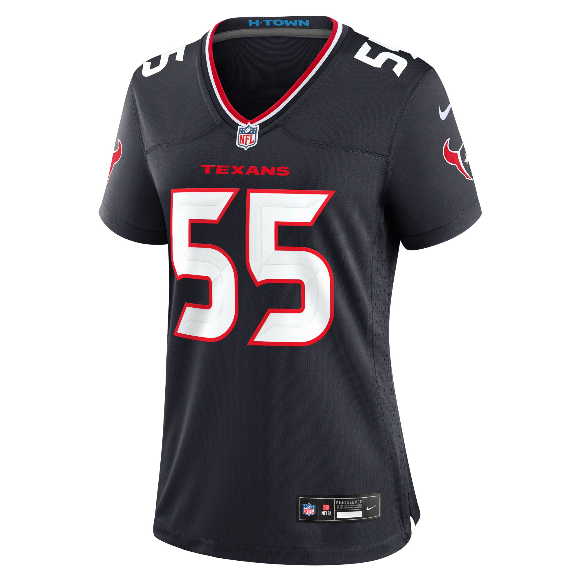 Women's Houston Texans Danielle Hunter Navy Team Game Jersey JS8828 nicesnker - Image 2