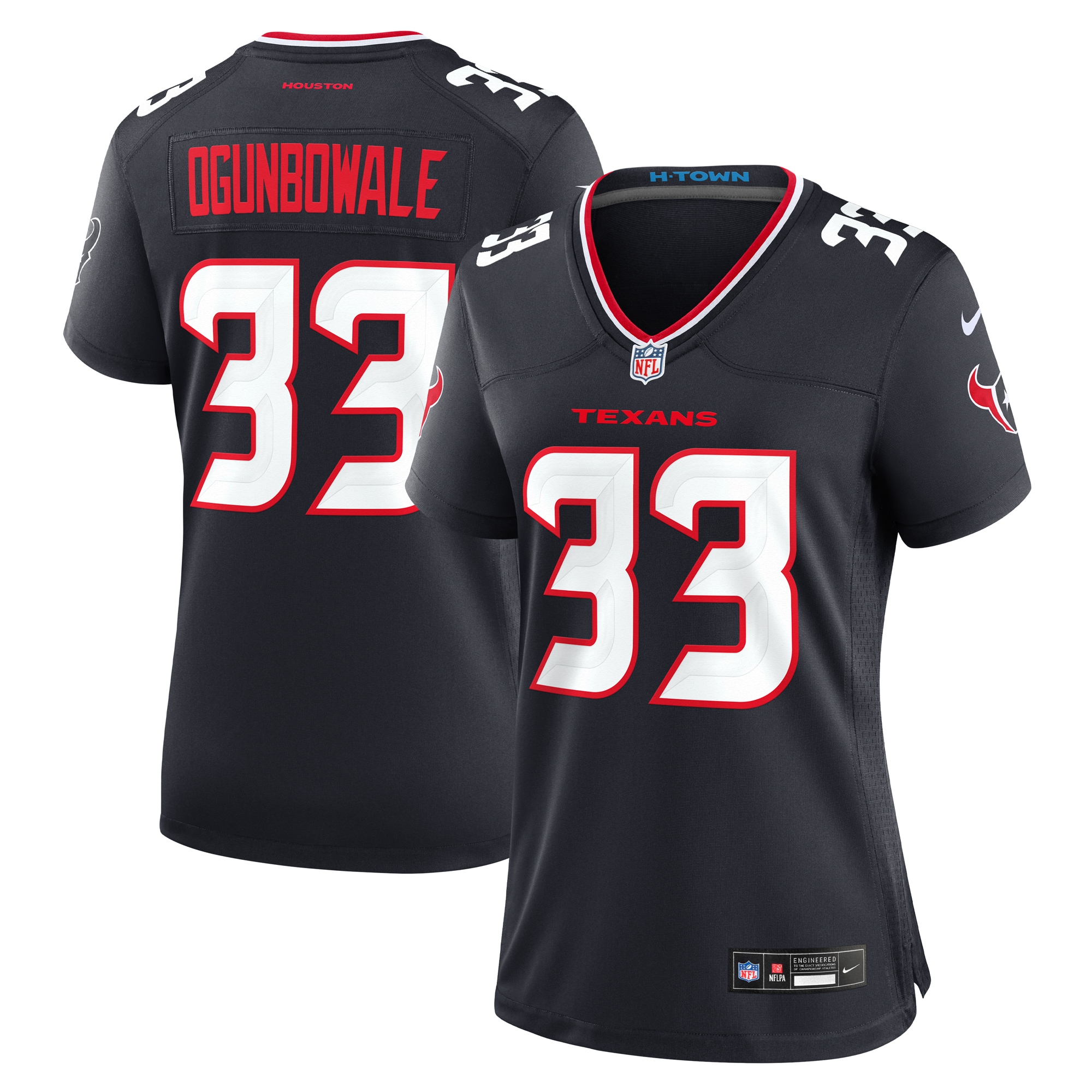 Women's Houston Texans Dare Ogunbowale Navy Team Game Jersey JS9067 nicesnker