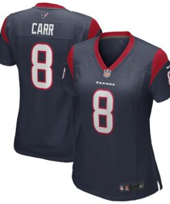 Women's Houston Texans David Carr Navy Game Retired Player Jersey JS8086 nicesnker
