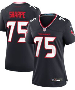 Women's Houston Texans David Sharpe Navy Team Game Jersey JS2601 nicesnker