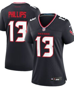 Women's Houston Texans DelShawn Phillips Navy Team Game Jersey JS1300 nicesnker